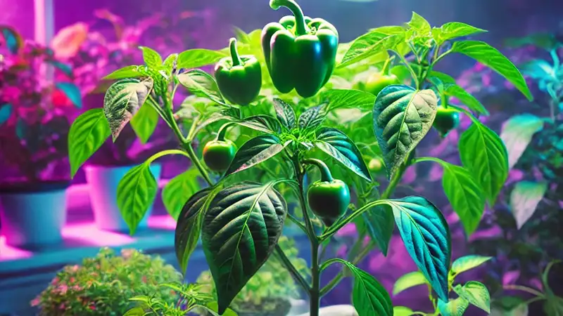 کاشت فلفل با چراغ رشد گیاه